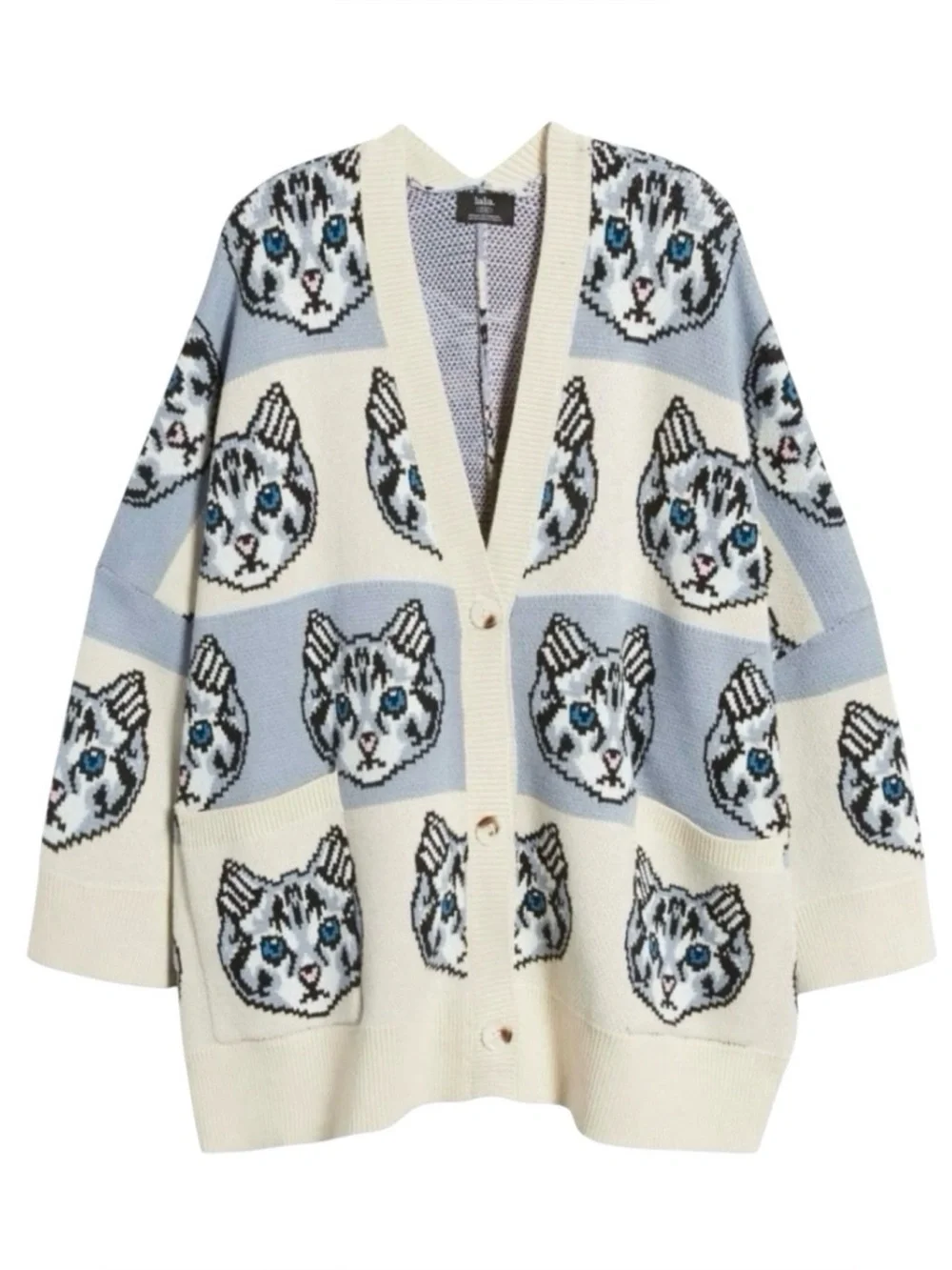 Dressed in Lala Pretty Kitty Oversized Cardigan